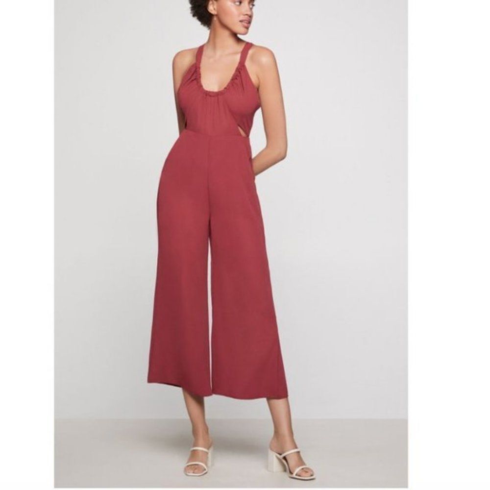 BCBGeneration Cutout Crisscross Back Jumpsuit size 4